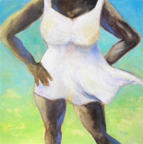 The White Dress Mixed Medai 36 x 36